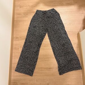 Clara Sun Woo Black and White Wide Leg Pants